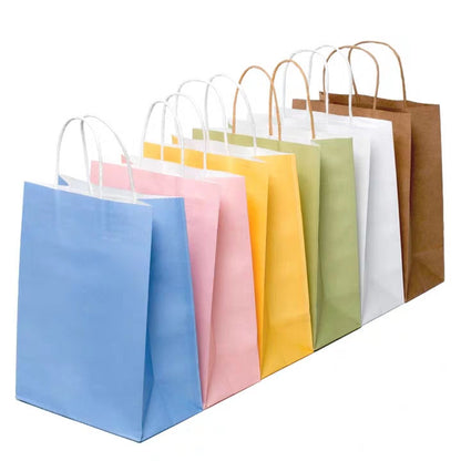 Large Ultra Wide Brown Kraft Paper Bags with Twisted Handle, Perfect Solution for Restaurant Takeouts, Parties, Baby Shower, Shopping