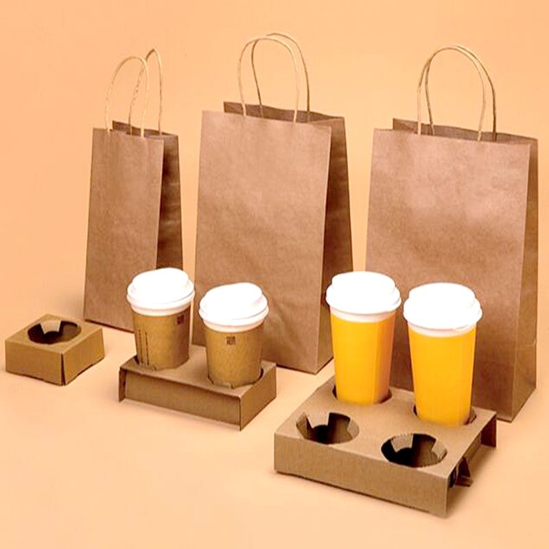 Large Ultra Wide Brown Kraft Paper Bags with Twisted Handle, Perfect Solution for Restaurant Takeouts, Parties, Baby Shower, Shopping