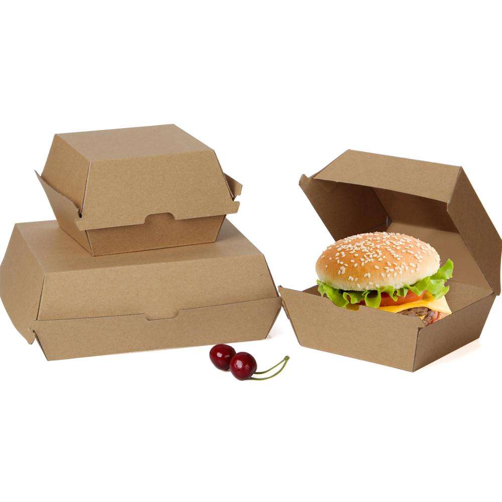 Cyblinia Sandwich Take Out Boxes 50 Pieces Paper Take Out Containers, Mini Burger Boxes,Toast Holding Bread Tray for Take Out Food Containers,Restaurant, Picnic and Party