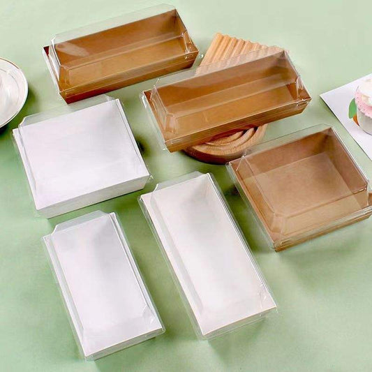 Disposable Paper Charcuterie Boxes Food Containers Bakery Boxes for Cake, Cookies, Sandwich(Small size)