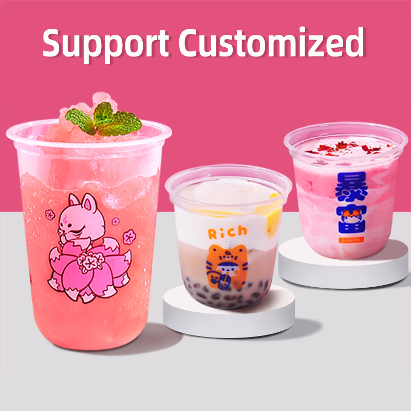 U shape Bullet Bubble Tea Plastic Cup