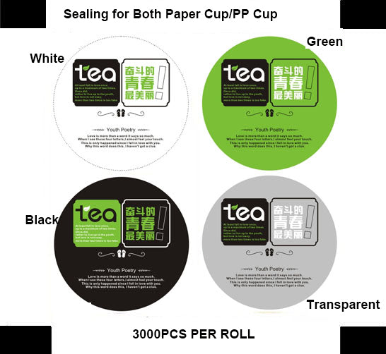 Eco Friendly Plastic Bubble Tea Cup Sealing Film