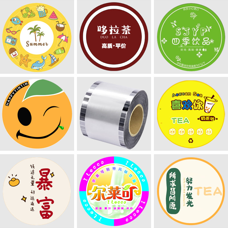 Eco Friendly Plastic Bubble Tea Cup Sealing Film